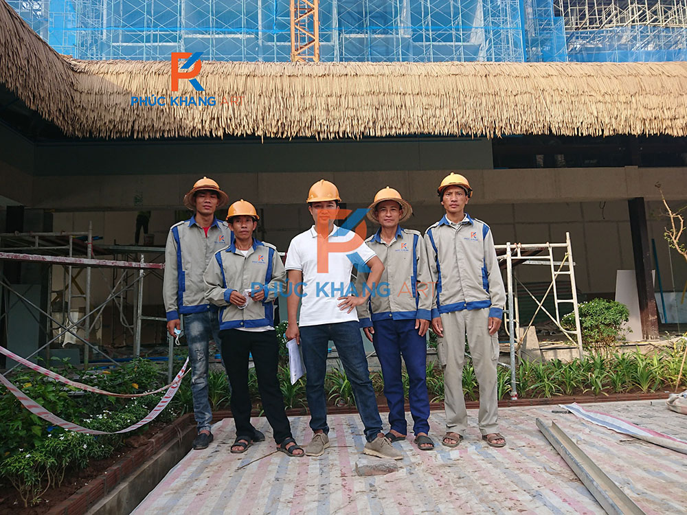 Dự án thi công nhà mái lá lợp rơm APEC Mandala Sky Villas Kim Bôi Hòa Bình